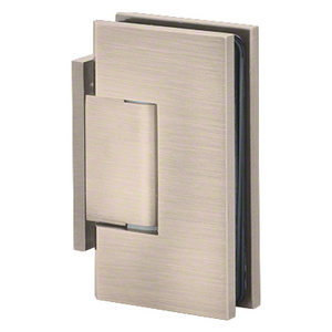 Brushed Nickel Wall Mount with Offset Back Plate Adjustable Maxum Series Hinge