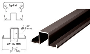 CRL Matte Bronze 200, 300, 350, and 400 Series Glass Rail Infill