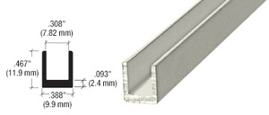 CRL Satin Anodized 1/4" Single Aluminum U-Channel