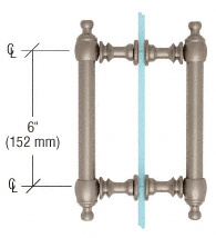 CRL Brushed Nickel 6" Colonial Style Back-to-Back Pull Handles