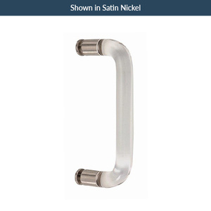 Brushed Nickel 6" Acrylic Single Mount Handle