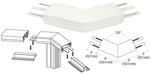 CRL Sky White 200 Series Top Cap 135º Corner