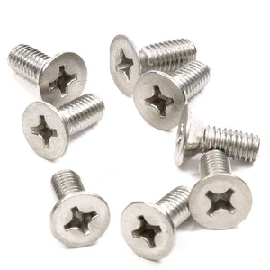 CRL Brushed Nickel 6 x 15 mm Cover Plate Flat Head Phillips Screws