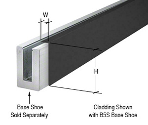 CRL Matte Black 120" Cladding for B5S Series Standard Square Aluminum Base Shoe