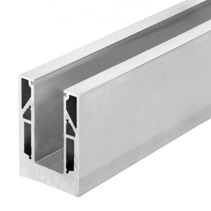 CRL 9BL Series Mill 118-1/8" Square Base Shoe Fascia Mount Drilled for 11/16" Glass