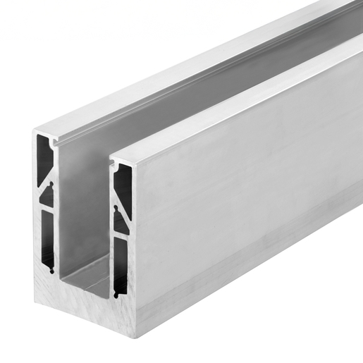 CRL 9BL Series Mill 118-1/8" Square Base Shoe Fascia Mount Drilled for 11/16" Glass