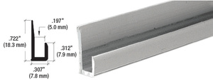 CRL Satin Anodized Aluminum 3/16" J-Channel