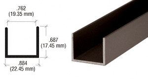 CRL Dark Bronze 3/4" U-Channel