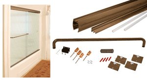 CRL Oil Rubbed Bronze 60" x 72" Cottage CK Series Sliding Shower Door Kit With Clear Jambs for 1/4" Glass