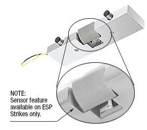 CRL Polished Stainless Electric Strike Keeper for Single Doors - Fail Safe