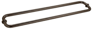 CRL Oil Rubbed Bronze 30" BM Series Back-to-Back Tubular Towel Bars With Metal Washers