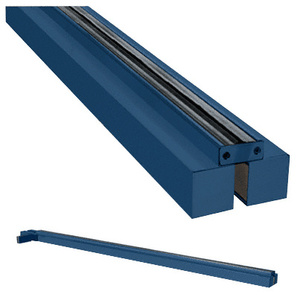 CRL Custom Painted Custom Size Single Door Glass-to-Wall Floating Header With Fin Brackets
