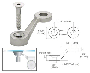 CRL 316 Brushed Stainless Single Arm Spider Fitting Post Mount