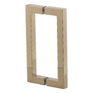 Polished Brass 8" Square Style Back-to-Back Handles