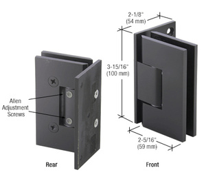 CRL Oil Rubbed Bronze Vienna Adjustable Wall Mount Offset Back Plate Hinge