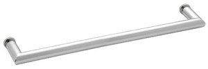 CRL Polished Chrome 24" MT Series Round Tubing Mitered Corner Single-Sided Towel Bar