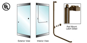 CRL-Blumcraft® Oil Rubbed Bronze Left Hand Reverse Rail Mount Keyed Access "Z" Exterior, Top Securing Panic Handle