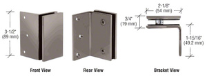 CRL Gun Metal Geneva Series Wall Mount Bracket