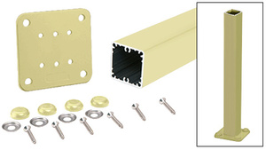 CRL Pre-Treated Aluminum 200, 300, 350, and 400 Series 36" Surface Mount Post Kit