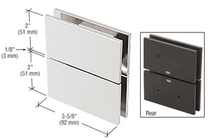 CRL Polished Chrome Cardiff Series Glass-to-Glass Mount Hinge