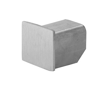 CRL Brushed Stainless LC10 Series End Cap for 21.52 mm Crisp Corner U-Channel Cap Railing