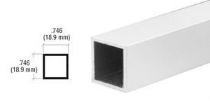 CRL Brite Anodized 3/4" Square Tube Extrusion