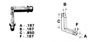 CRL Zinc Diecast Storm Window Corner Key - .850" Leg; .187" Width - 20/Pk