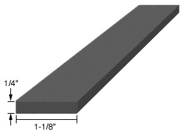 CRL 1/4" x 1-1/8" x 4" EPDM Rubber Setting Blocks