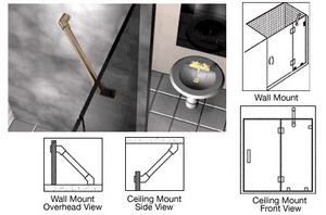 CRL Oil Rubbed Bronze 39" Thru-Glass To Wall/Ceiling Mounted Support Bar