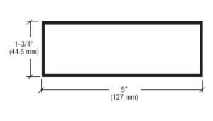 CRL-U.S. Aluminum 5" x 1-3/4" Hollow Tube Extrusion - 24'-2", Dark Bronze/Black Anodized Class 1