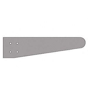 CRL Clear Anodized 36" x 6" Tapered Bullnose Center Outrigger