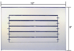 CRL Clear 12" x 8" Adjustable Louver Acrylic Mirror Grille