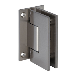 CRL Brushed Nickel Geneva 337 Series Adjustable Wall Mount Full Back Plate Hinge